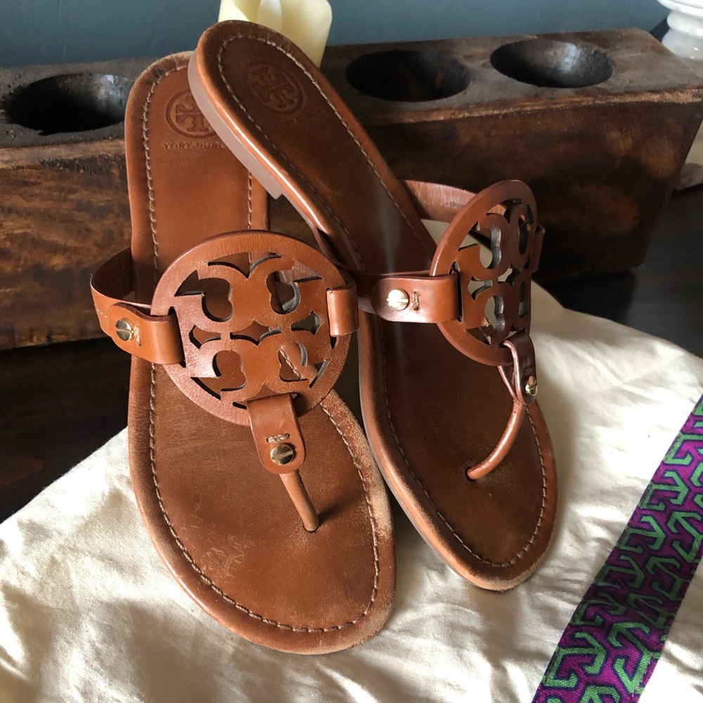 Tory Burch Miller Vachetta leather sandals
